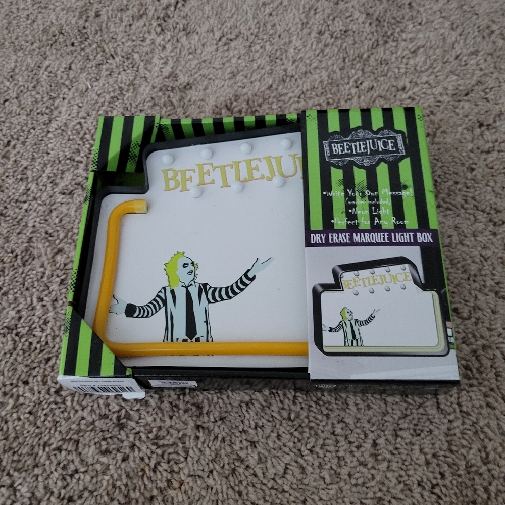 Bettlejuice Dry Erase Marquee Light Box (RARE) - Brand New In Box!